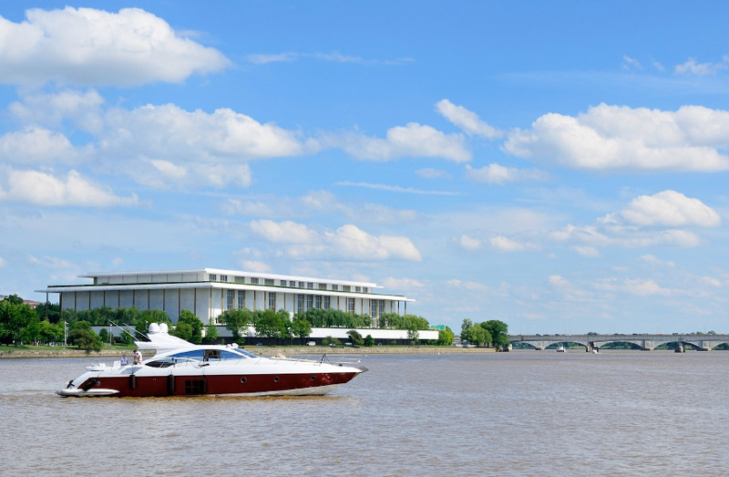 Boating on the Potomac River near the Kennedy Center - Summer in Washington, DC