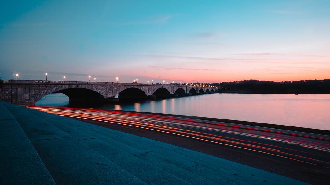 @_chriscruz - Evening sunset on the Watergate Steps by the Potomac River - Romantic places in Washington, DC