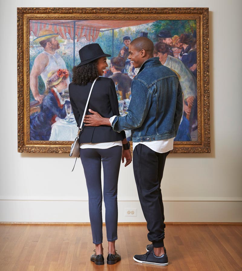 Couple viewing Renoir's Luncheon of the Boating Party at The Phillips Collection - Museums and Date Spots in Washington, DC