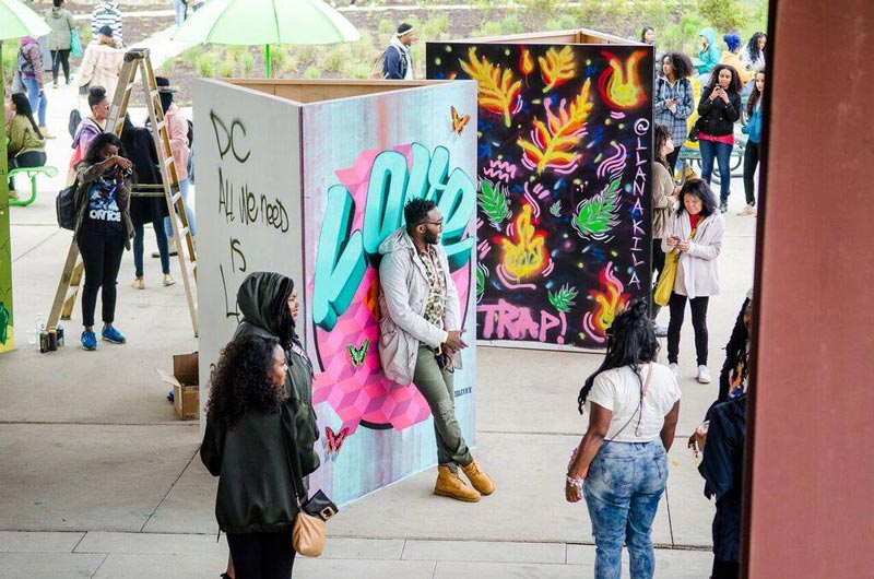 People enjoying a music festival at the Gateway Pavilion in Congress Heights - Things to do in DC's Congress Heights neighborhood